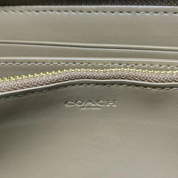 Auth COACH Signature CW778 Beige PVC - Long Wallet - Picture 2 of 5